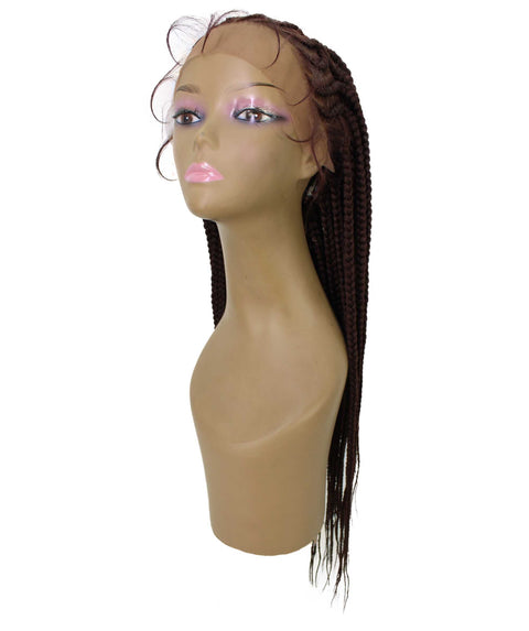 Logan Dark Auburn Cornrow Braided Wig
