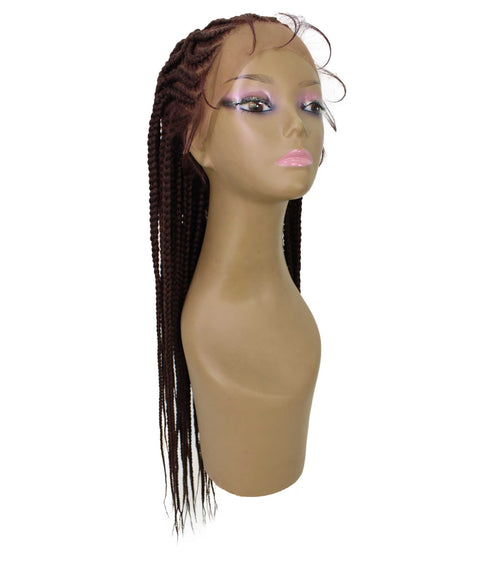 Logan Dark Auburn Cornrow Braided Wig