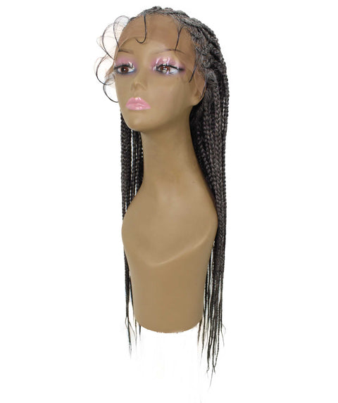 Logan Charcoal Grey Cornrow Braided Wig