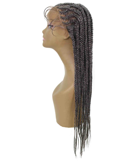 Logan Charcoal Grey Cornrow Braided Wig