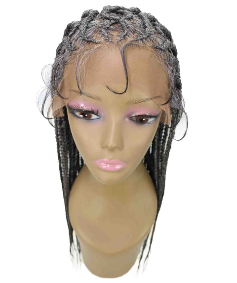 Logan Charcoal Grey Cornrow Braided Wig