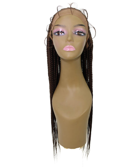 Logan Chestnut Brown Cornrow Braided Wig