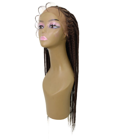Logan Chestnut Brown Cornrow Braided Wig