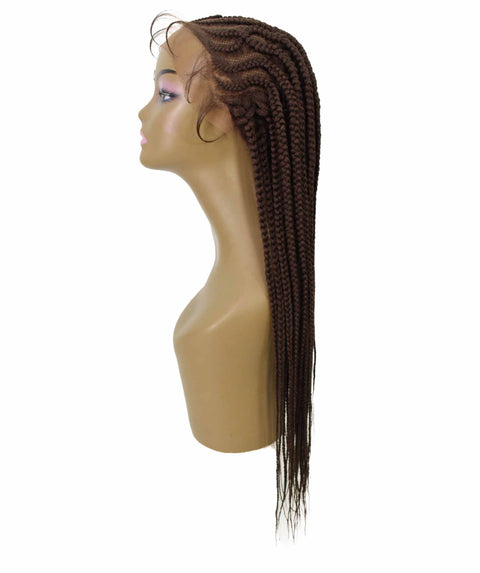 Logan Chestnut Brown Cornrow Braided Wig