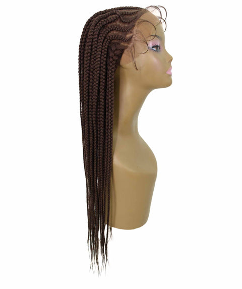 Logan Chestnut Brown Cornrow Braided Wig