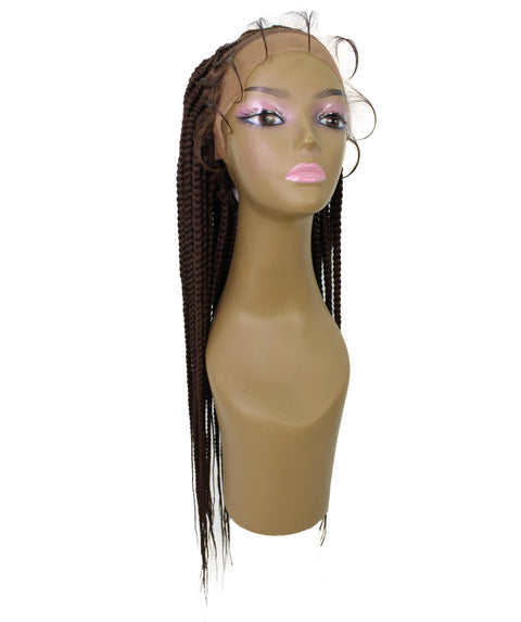 Logan Chestnut Brown Cornrow Braided Wig
