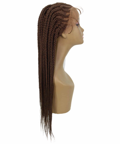 Logan Mahogany Brown Cornrow Braided Wig
