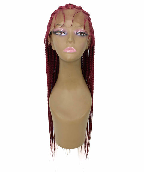 Logan Burgundy Cornrow Braided Wig