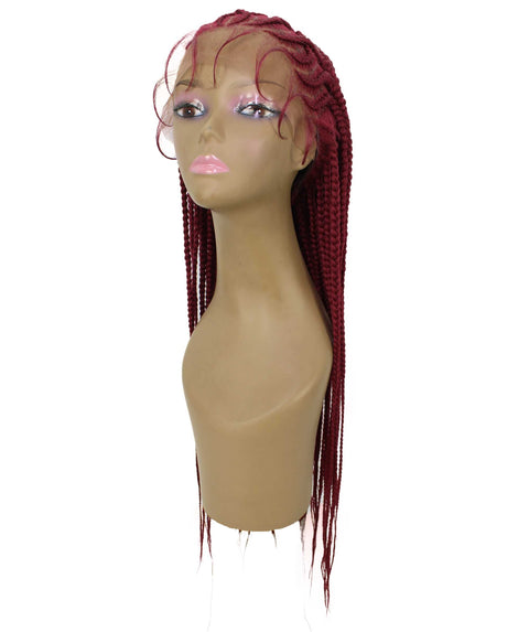 Logan Burgundy Cornrow Braided Wig