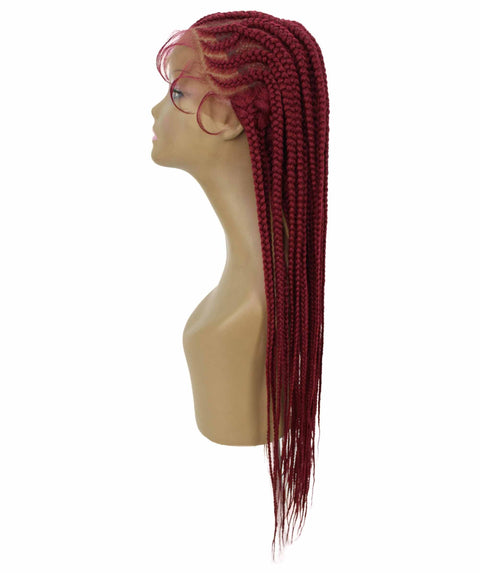 Logan Burgundy Cornrow Braided Wig