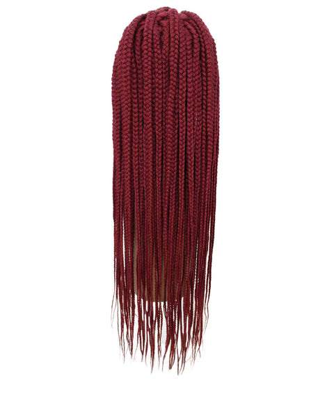 Logan Burgundy Cornrow Braided Wig
