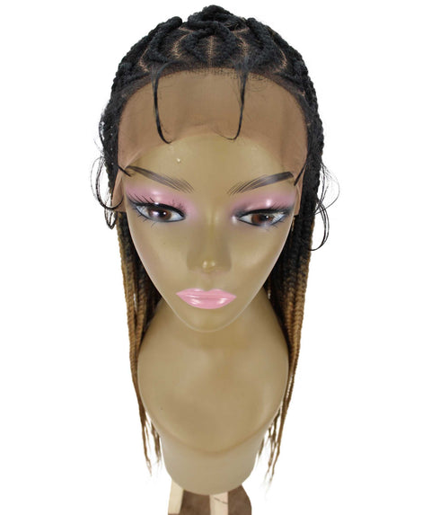 Logan Honey Blonde Ombre Cornrow Braided Wig