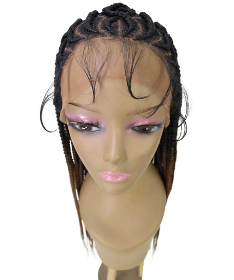 Logan Copper Blonde Ombre Cornrow Braided Wig