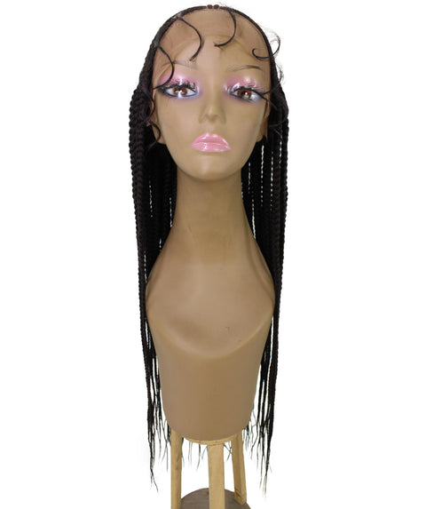 Viola Dark Brown Lace Braided Wig