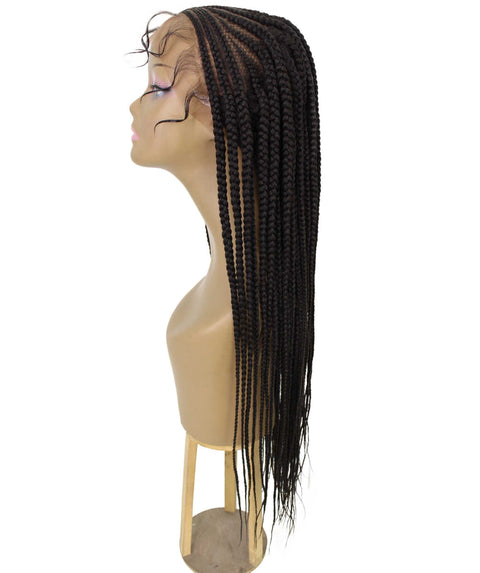 Viola Dark Brown Lace Braided Wig