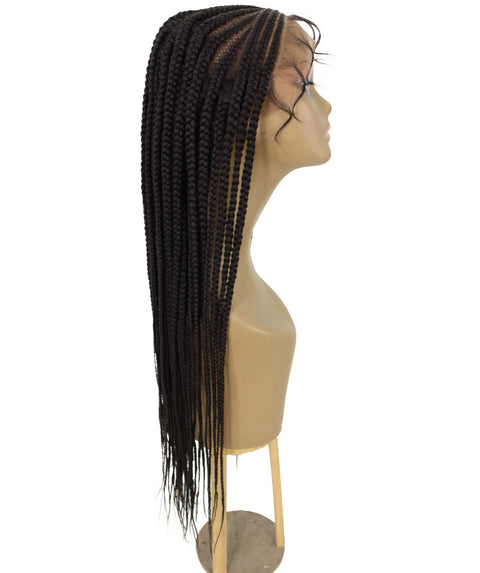 Viola Dark Brown Lace Braided Wig