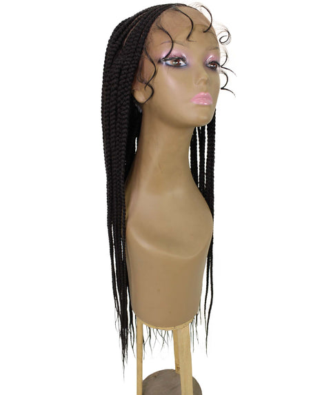 Viola Dark Brown Lace Braided Wig
