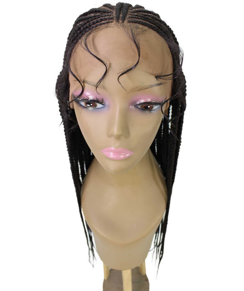 Viola Dark Brown Lace Braided Wig