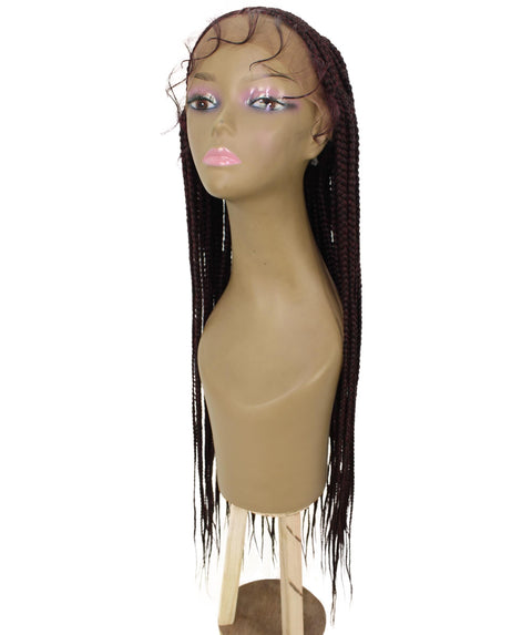 Viola Red and Black Lace Braided Wig