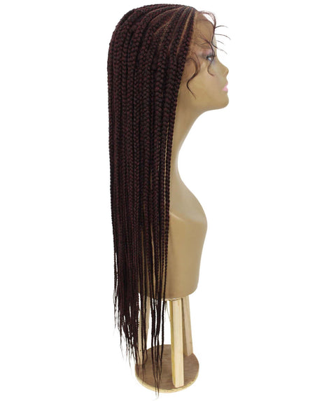 Viola Red and Black Lace Braided Wig
