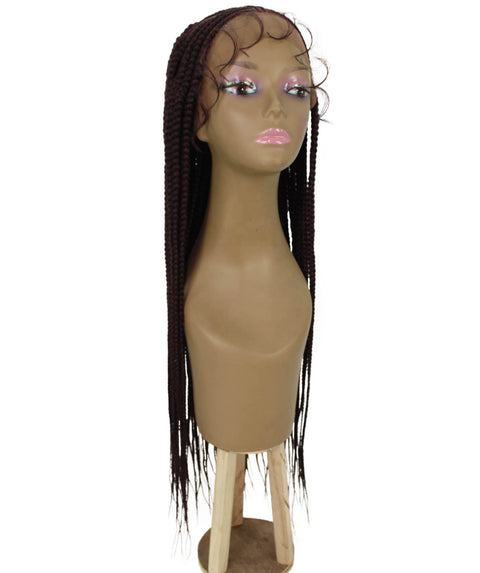 Viola Red and Black Lace Braided Wig