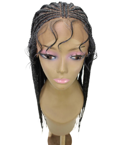 Viola Pepper Grey Lace Braided Wig