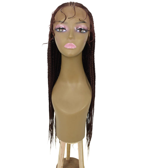 Viola Dark Auburn Lace Braided Wig