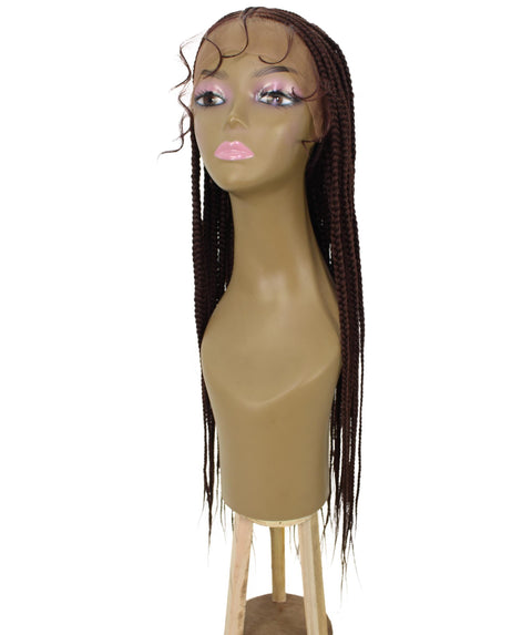 Viola Dark Auburn Lace Braided Wig