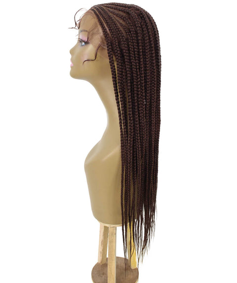 Viola Dark Auburn Lace Braided Wig