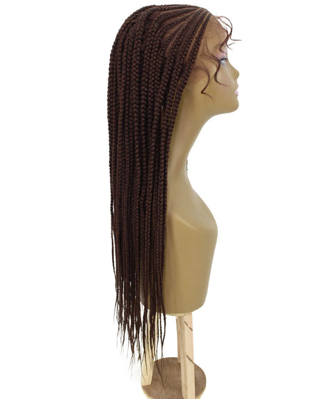 Viola Dark Auburn Lace Braided Wig