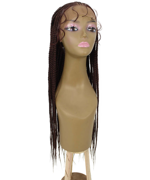 Viola Dark Auburn Lace Braided Wig