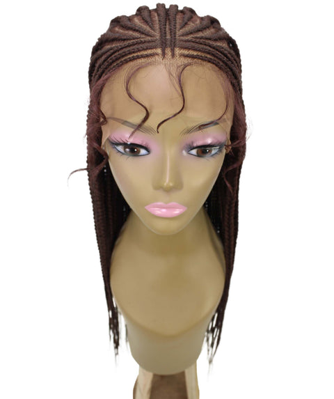 Viola Dark Auburn Lace Braided Wig