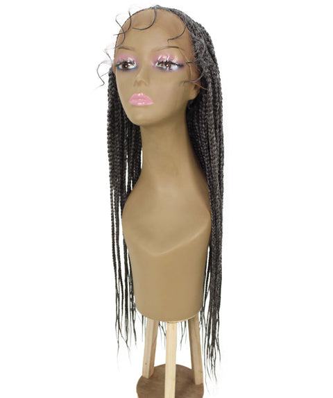 Viola Charcoal Grey Lace Braided Wig