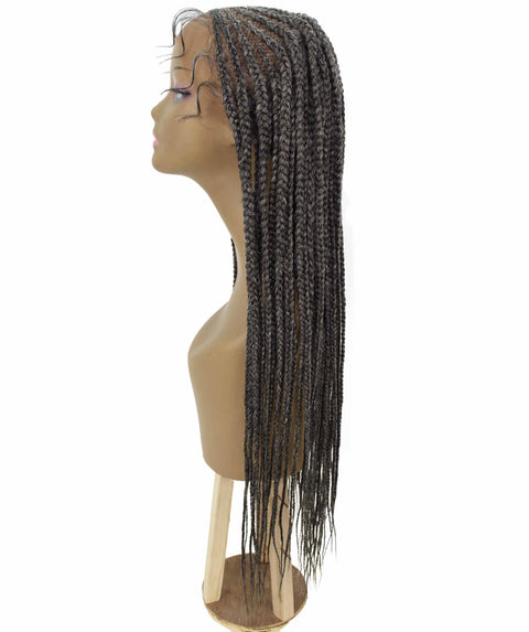 Viola Charcoal Grey Lace Braided Wig
