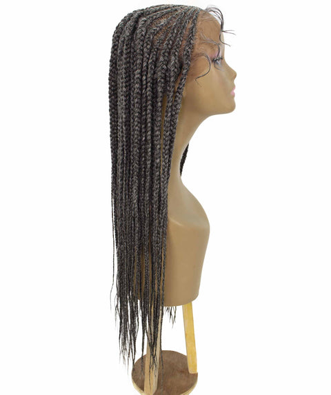 Viola Charcoal Grey Lace Braided Wig