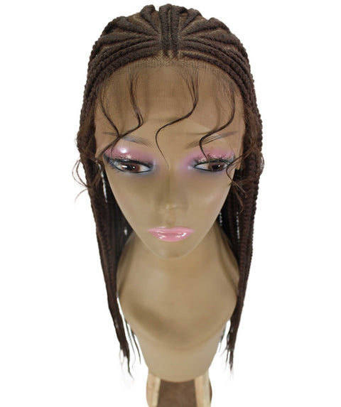 Human Hair Extension Braided Blonde Full Lace Front Wigs