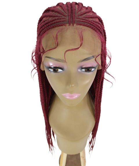 Viola Burgundy Lace Braided Wig