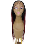Viola Burgundy Ombre Lace Braided Wig
