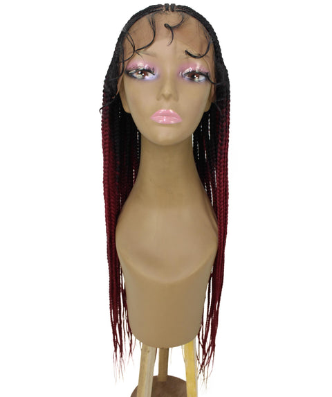Viola Burgundy Ombre Lace Braided Wig
