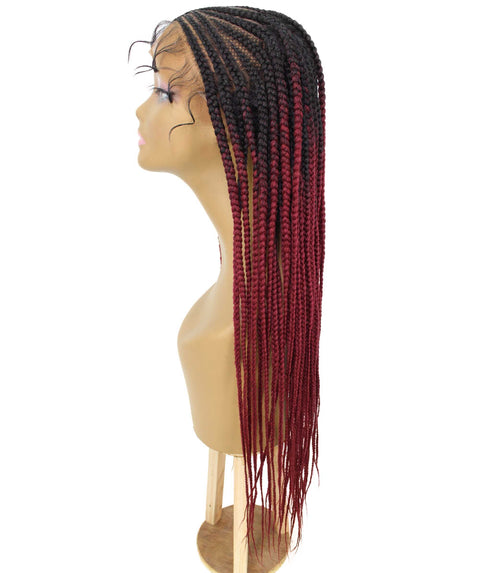 Viola Burgundy Ombre Lace Braided Wig