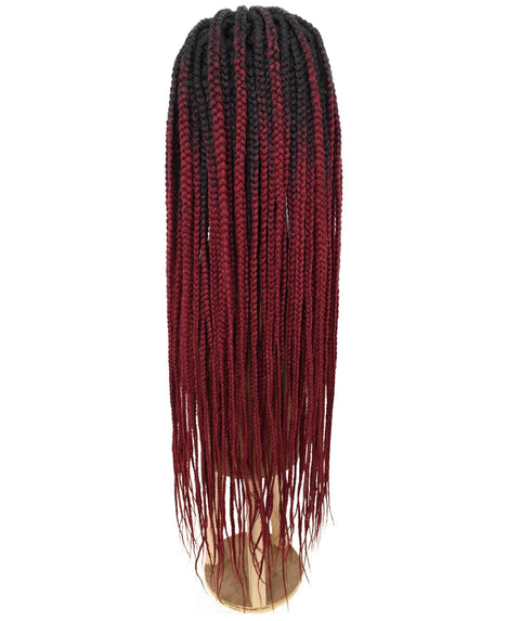 Viola Burgundy Ombre Lace Braided Wig