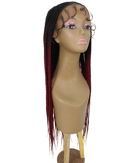 Viola Burgundy Ombre Lace Braided Wig