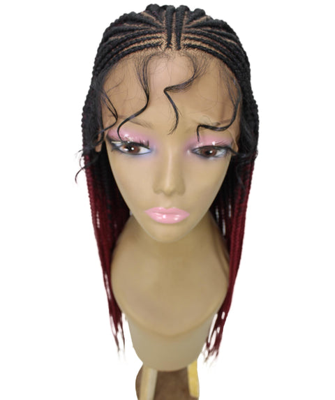 Viola Burgundy Ombre Lace Braided Wig
