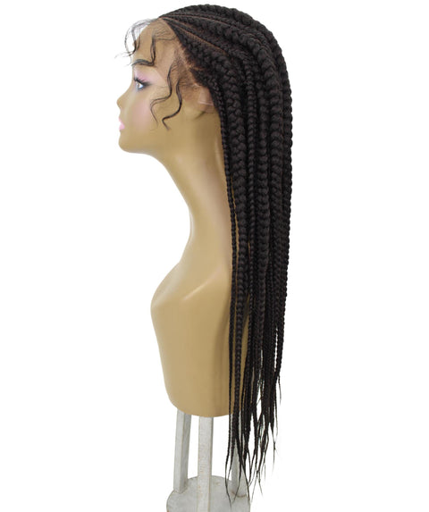 Estelita Dark Brown Cornrow Box Braided Wig