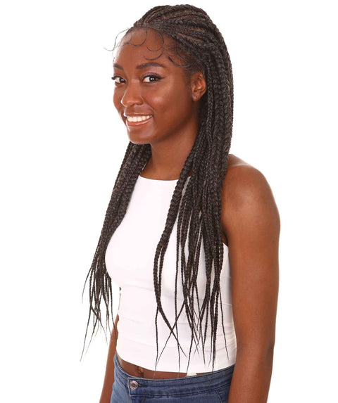 Estelita Salt & Pepper Grey Cornrow Box Braided Wig
