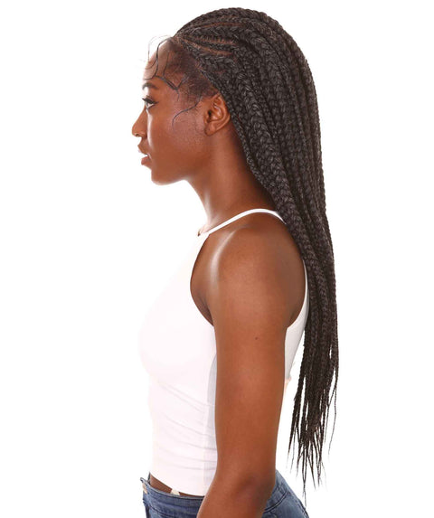 Estelita Salt & Pepper Grey Cornrow Box Braided Wig