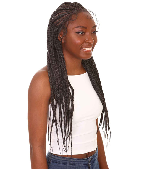Estelita Salt & Pepper Grey Cornrow Box Braided Wig
