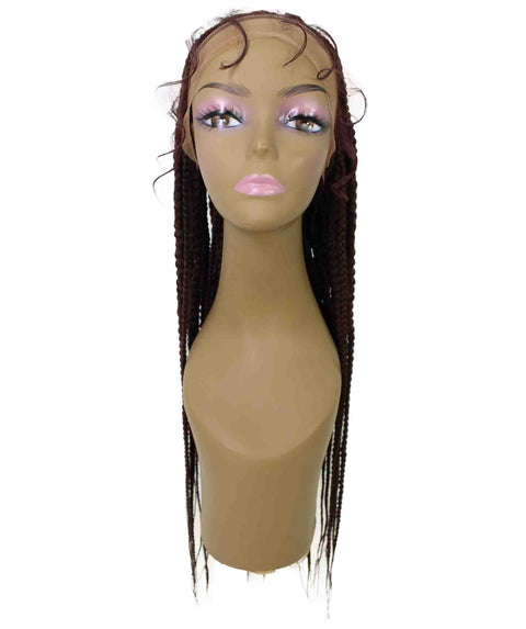 Estelita Dark Auburn Cornrow Box Braided Wig