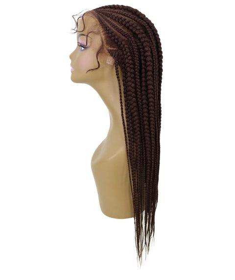 Estelita Dark Auburn Cornrow Box Braided Wig