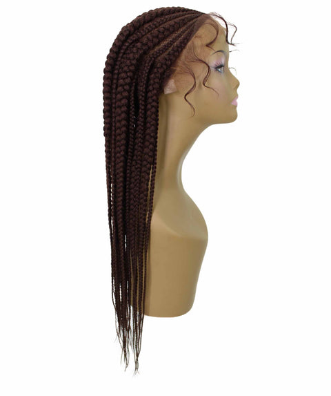 Estelita Dark Auburn Cornrow Box Braided Wig